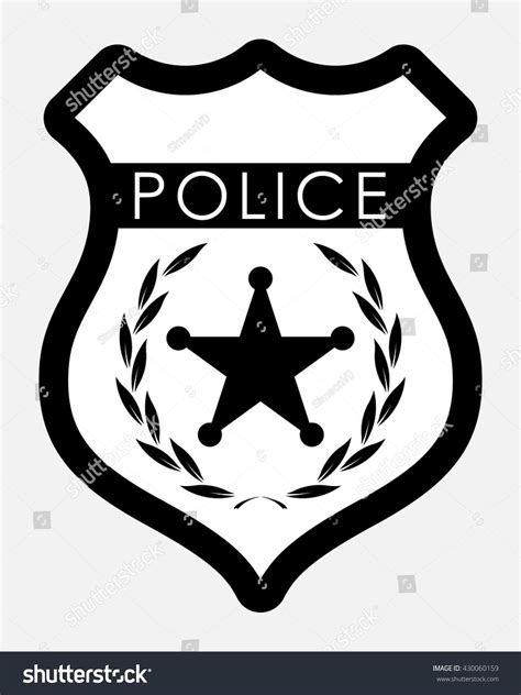 Vector Police Badge Isolated Illustration On Stock Vector Royalty Free