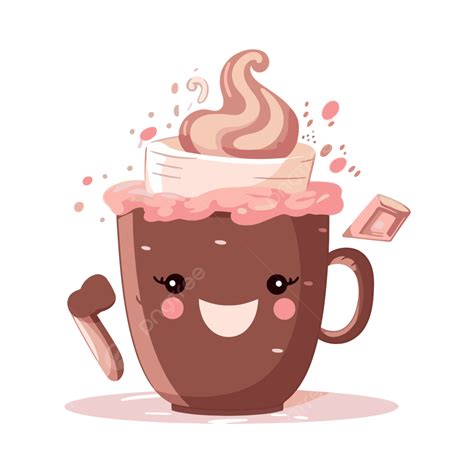 Hot Cocoa Clipart Cute Hot Cocoa Cup With A Smile Cartoon Vector Hot Cocoa Clipart Cartoon