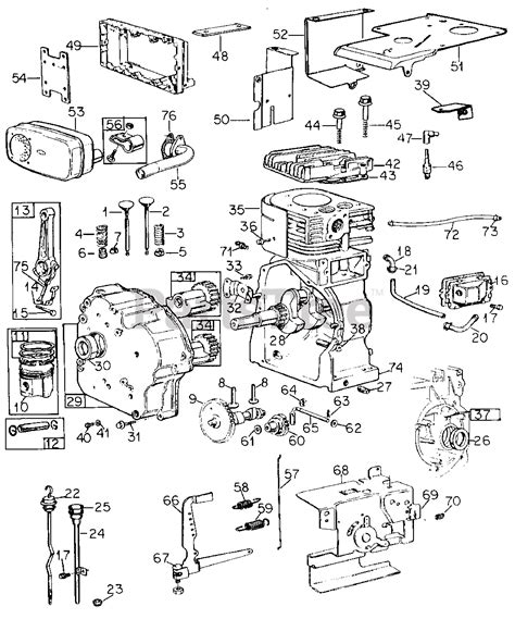 Cub Cadet 482 143 482 100 Cub Cadet Garden Tractor Engine Parts Lookup With Diagrams Partstree