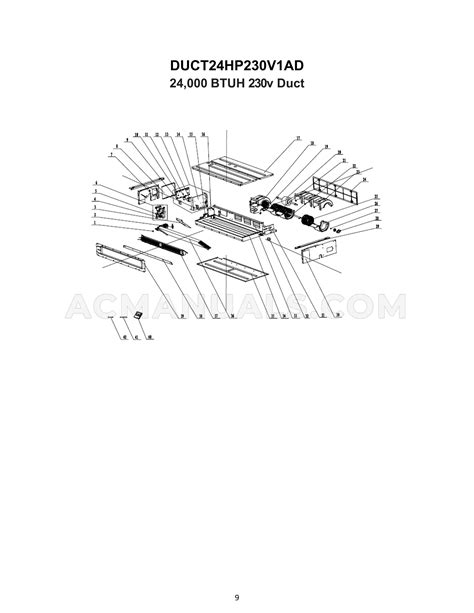 Gree DUCT18HP230V1AD Parts List