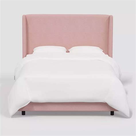 Goodrich Velvet Upholstered Bed Frame in Pink Color from AED 749 -AtoZ ...