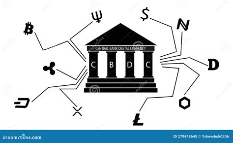 Cbdc Central Bank Digital Currency Vector Illustration Stock Vector Illustration Of Vector