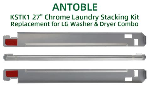 Kstk1 27 Inch Laundry Stacking Kit For Lg Washer And Dryer Chrome Coated