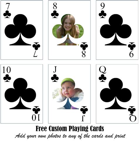 Free Printable Custom Playing Cards | Add Your Photo and/or Text