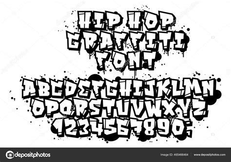 Vector Graffiti And Hip Hop Font 90s Style Stock Vector Image By