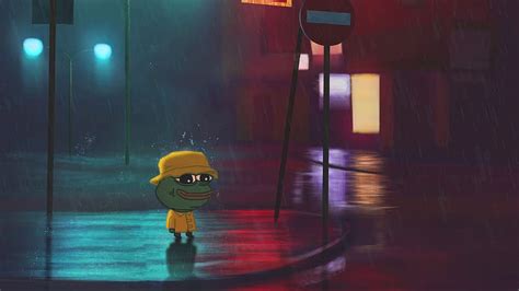 4K free download | Pepe In The Rain, pepe-the-frog, sad, artist ...