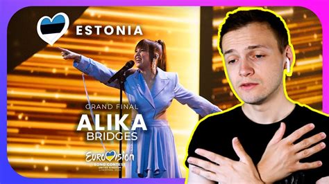 Stunning Alika Bridges Estonia At Eurovision 2023 Grand Final Youtube