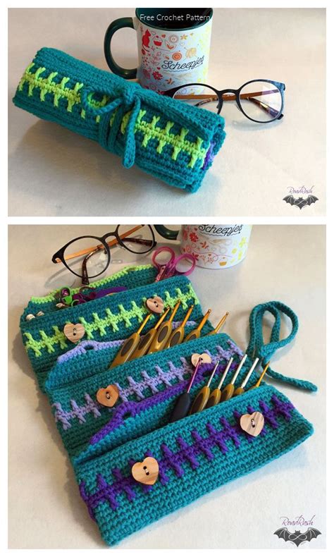 Crochet Hook Holder Case Free Pattern Video Tutorial Artofit