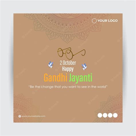 Premium Vector | Vector illustration of Happy Gandhi Jayanti banner