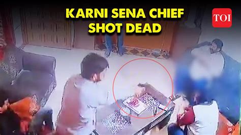 On Cam Rashtriya Rajput Karni Sena President Sukhdev Singh Gogamedi Shot Dead At Home In Jaipur