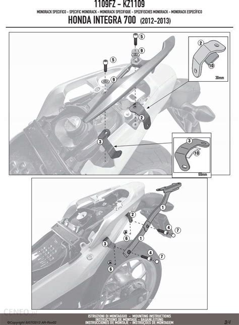 Akcesoria motocyklowe Kappa Stelaż Kufra Centralnego Honda Integra 700