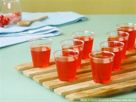 How To Make Strawberry Daiquiri Jello Shots 6 Steps