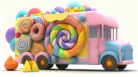 Candy Truck Shop Colorful 3d 24039872 Stock Photo At Vecteezy