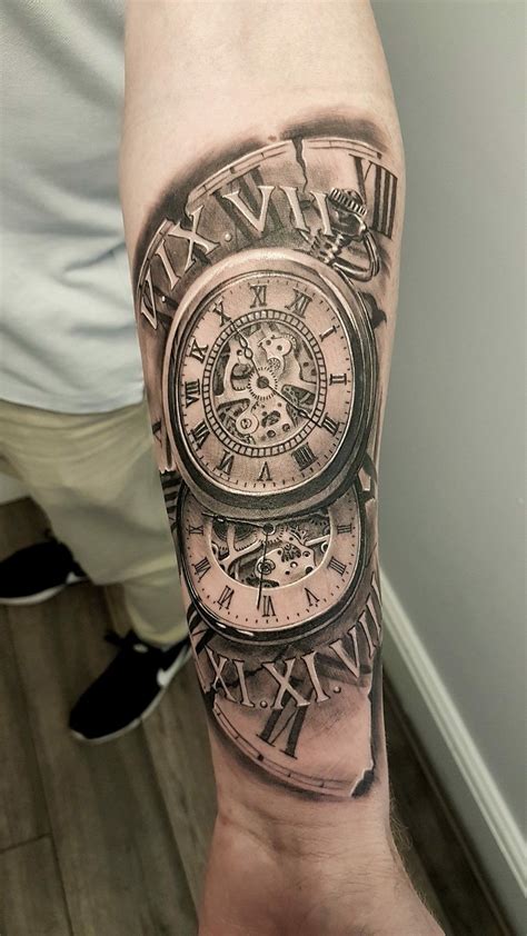 Pin De Jonathan En Tattoo Tatuaje Reloj De Bolsillo Tatuajes De