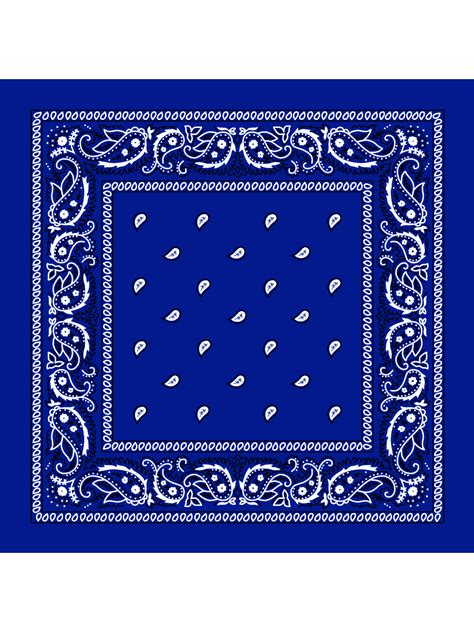 Bandana Royal Blue Paisley Bandanas Dozen Packed 22x22 Walmart