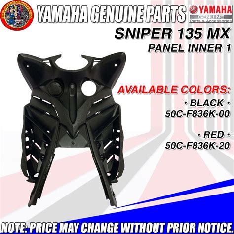 SNIPER 135 MX PANEL INNER 1 YGP GENUINE BLACK 50C F836K 00 RED