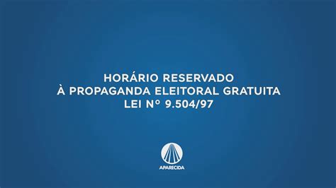 TV Aparecida Slide de espaço reservado ao horário de propaganda