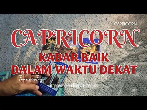 KABAR BAIK TUK ZODIAK CAPRICORN DALAM WAKTU DEKAT RAMALAN TAROT 2023