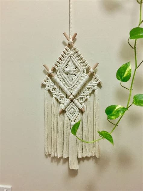 Macramé colgante de pared arte de pared tejido a mano decoración