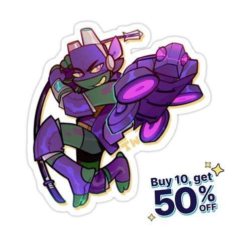 Donnie Rottmnt Sticker For Sale By Time Woods Tmnt Cute Cartoon