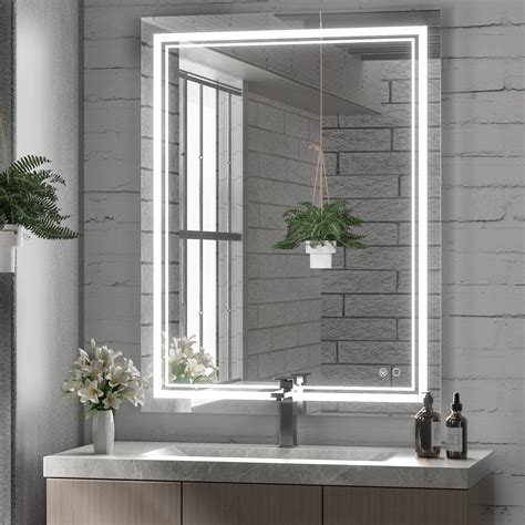 Keonjinn LED Bathroom Vanity Mirror 28 X 36 Wall Mounted