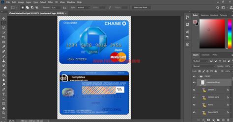 USA Chase Bank Mastercard Debit Card PSD Template Fakedocshop