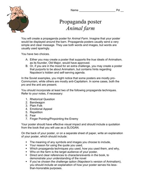 Propaganda Poster Animal Farmdoc