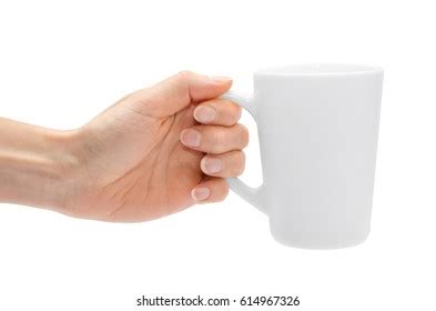 Woman Hand Holding White Cup Isolated Stock Photo Shutterstock