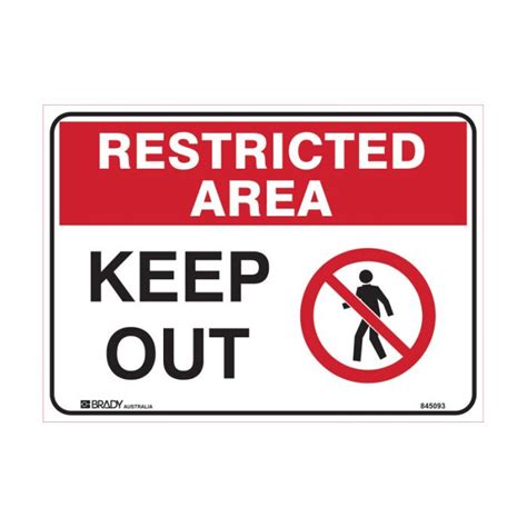 Restricted Area Sign Keep Out