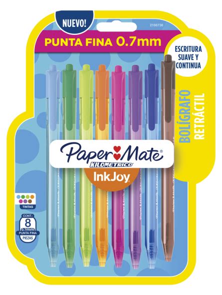 Bolígrafo Inkjoy Paper Mate Retráctil Materiales de Arte Color Animal