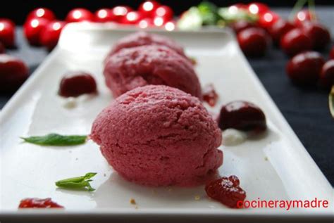 Helado De Cerezas Cocina