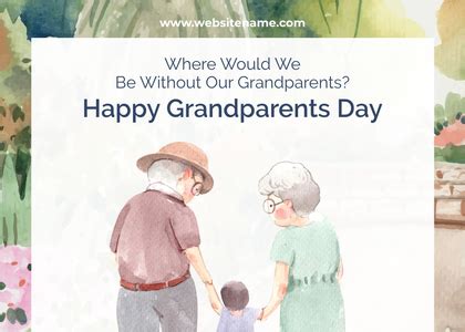 Greeting card celebrating Grandparents Day | Grand Parents' Day Card