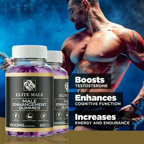 2 Pack Elite Male Gummies Men Performance Enhancement Formula