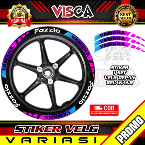 Jual Stiker Velg List Velg Motor Sticker Velk Fazzio Motif Bunglon