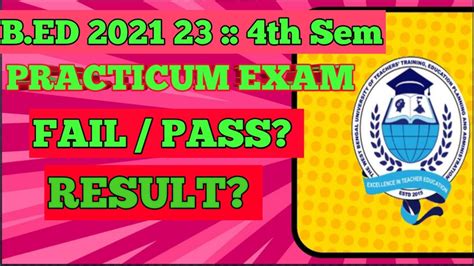 Bed 4th Sem External Exam Results Bed 4th Sem Result YouTube