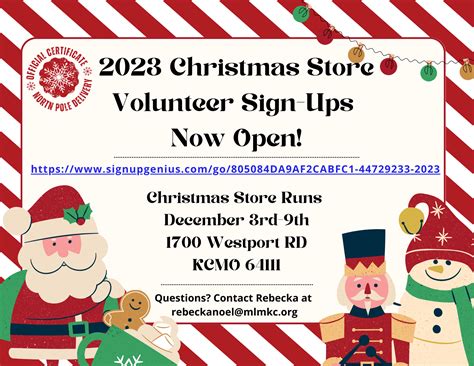 MLM Christmas Store Volunteer Signups | tlcms.org