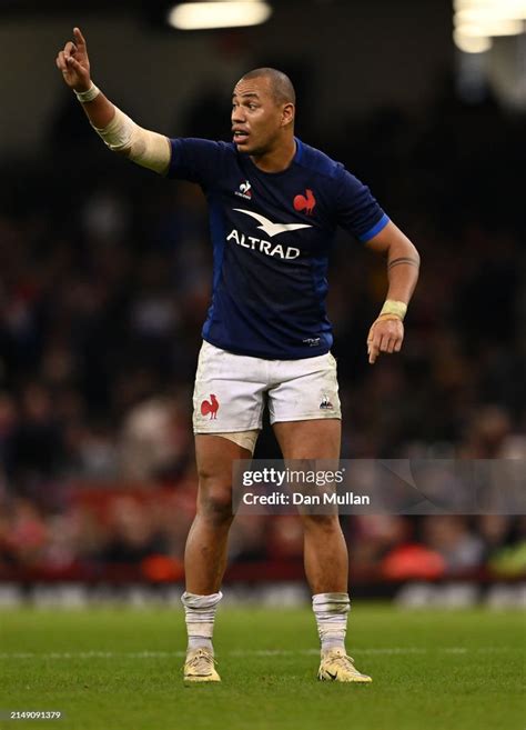 Gael Fickou Of France Points Out During The Guinness Six Nations 2024