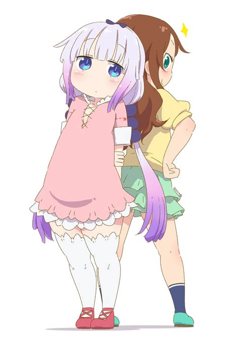 Kanna Kamui And Saikawa Riko Kobayashi San Chi No Maidragon Drawn By