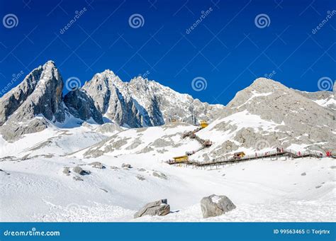 Jade Dragon Snow Mountain Lijiang Yunnan Province China Stock Image