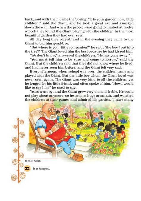 Ncert Book Class 8 English It So Happened Chapter 3 The Selfish Giant