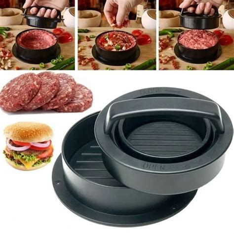 Round Hamburger Press Plastic Hamburger Maker For Meat Beef Grill