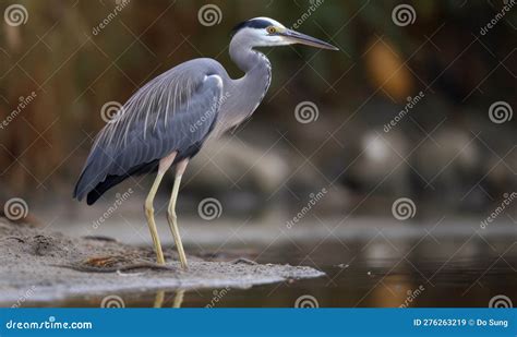 A Beautiful Photograph of the White-bellied Heron Stock Image - Image ...