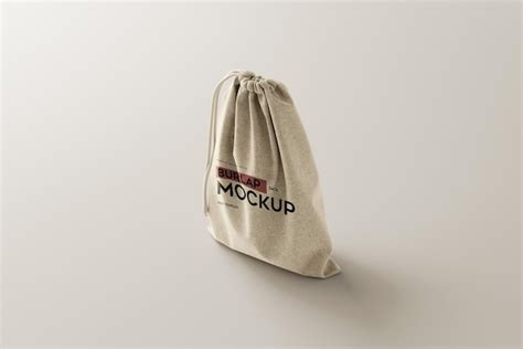 Premium Psd Burlap Sack Mockup