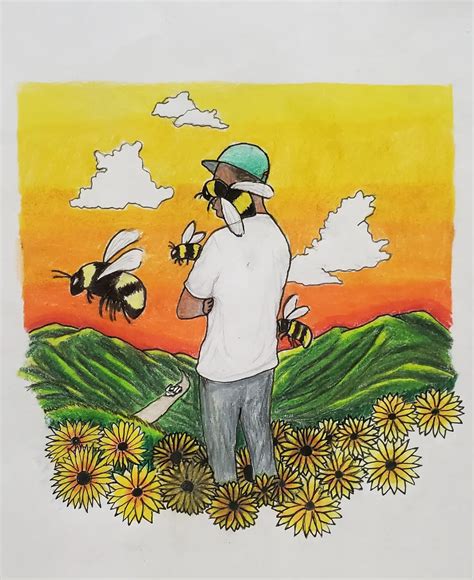 Drawing of the flower boy album cover I did : r/tylerthecreator