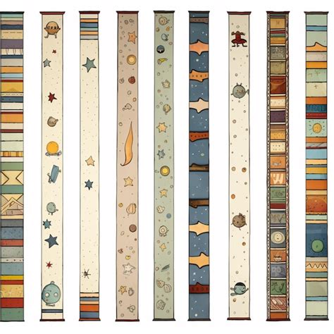 Premium Photo A Close Up Of A Row Of Colorful Bookmarks With