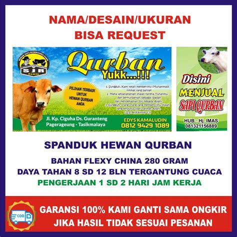 Jual Spanduk Hewan Qurban Shopee Indonesia