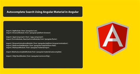 How To Implement Autocomplete Search Using Angular Material In Angular