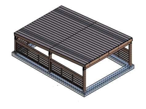 20x30 Carport Plans - Car Garage for Two Car - Modern Pavilion Plans ...