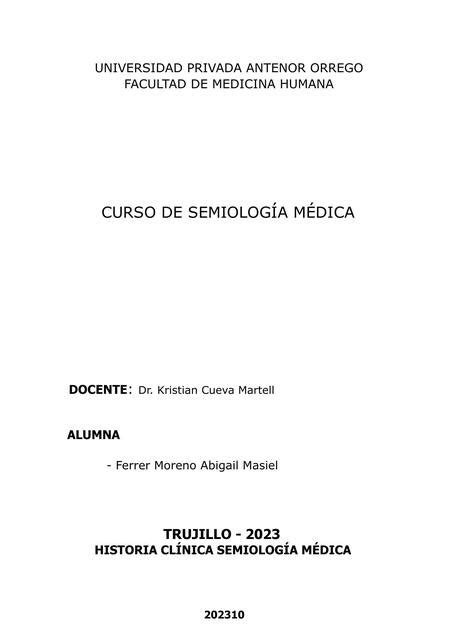 Curso de Semiología Médica Abigail Ferrer uDocz