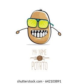 Vector Funny Cartoon Cute Brown Potato Stock Vector Royalty Free